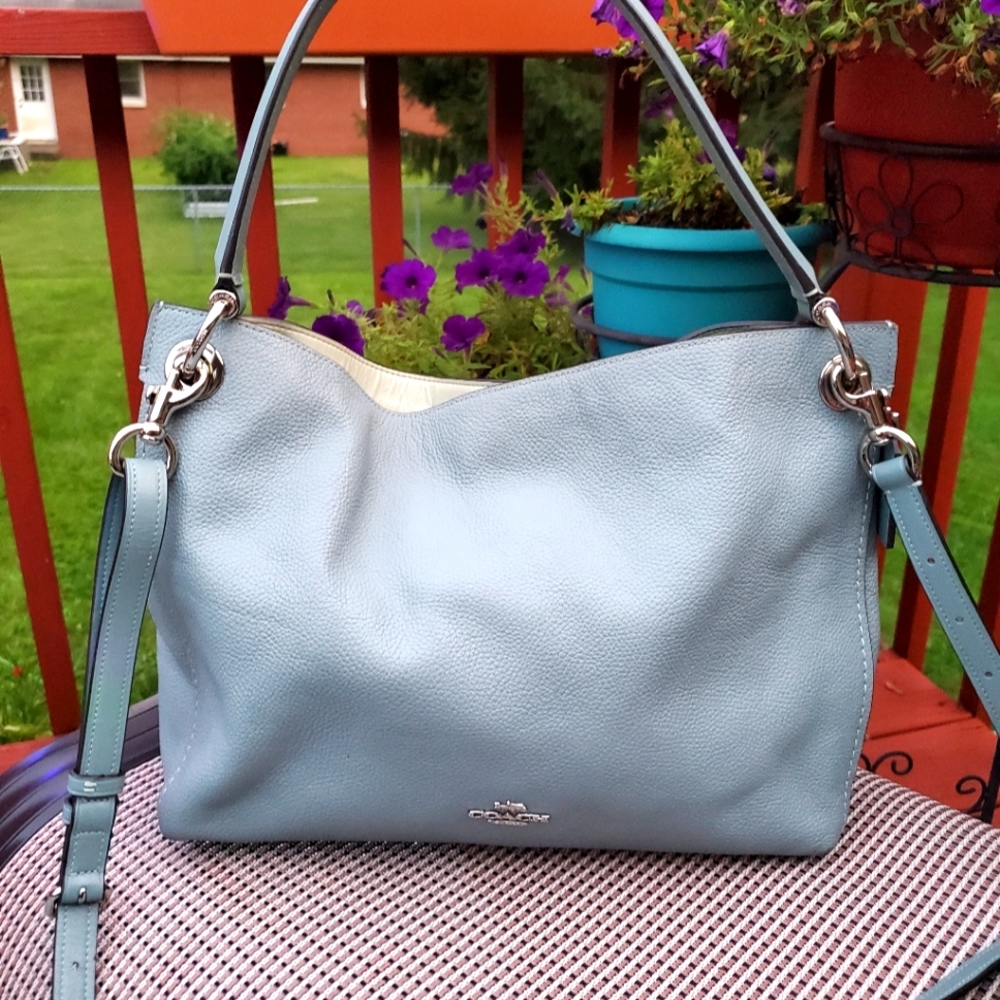 COACH Clarkson Hobo Purse Blue